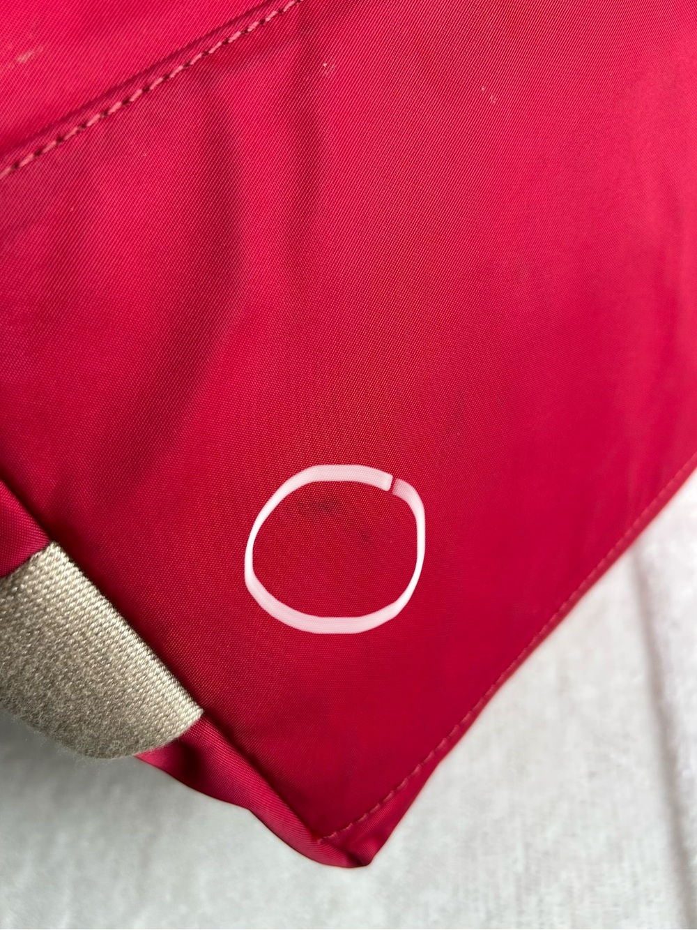 Dooney & Bourke Red Nylon Tote with Tan Leather Trim - Picture 7 of 7